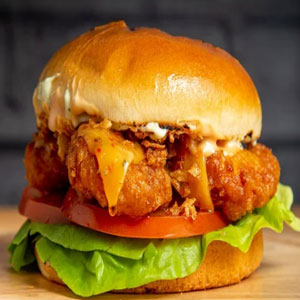Burger, Fish And Chips